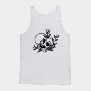 Skull With Vines and Sphere Original Sketch Art Tank Top